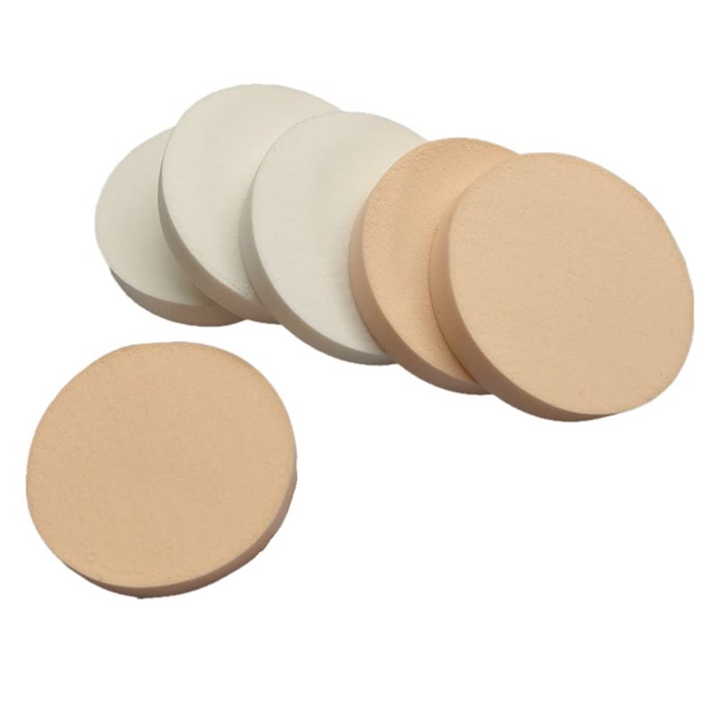 Jilukibo 6 Pack Round Makeup Sponge Beauty Makeup Foundation Facial Powder Puff for Cosmetic Flawless Foundation Blush Forehead Cheek Dry and Wet