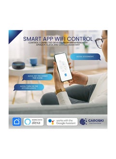 CAROSKI Power Extension Cord 4AC Outlets - Smart Power Strip Wifi Extension Plug with 4 USB Ports Surge Protector - Charging Socket with 6 ft long Extension Cord  - Image 5