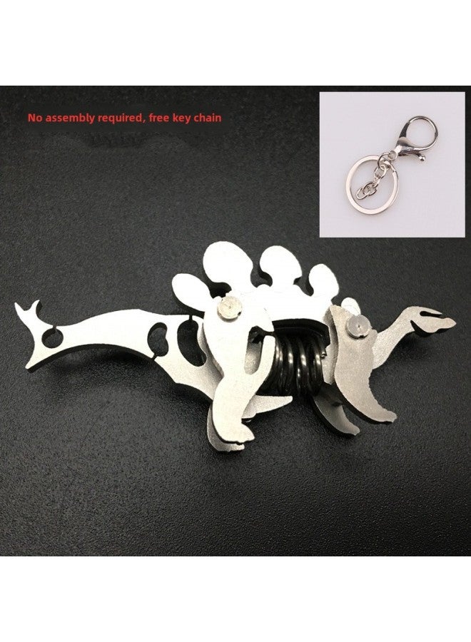 أحجية الصور المقطوعة المعدنية ثلاثية الأبعاد من Steel Warcraft نموذج كشك للأطفال البالغين مصنوع يدويًا كهدية ألعاب تعليمية - اللون: سلسلة مفاتيح ستيجوسورس】 - Image 1