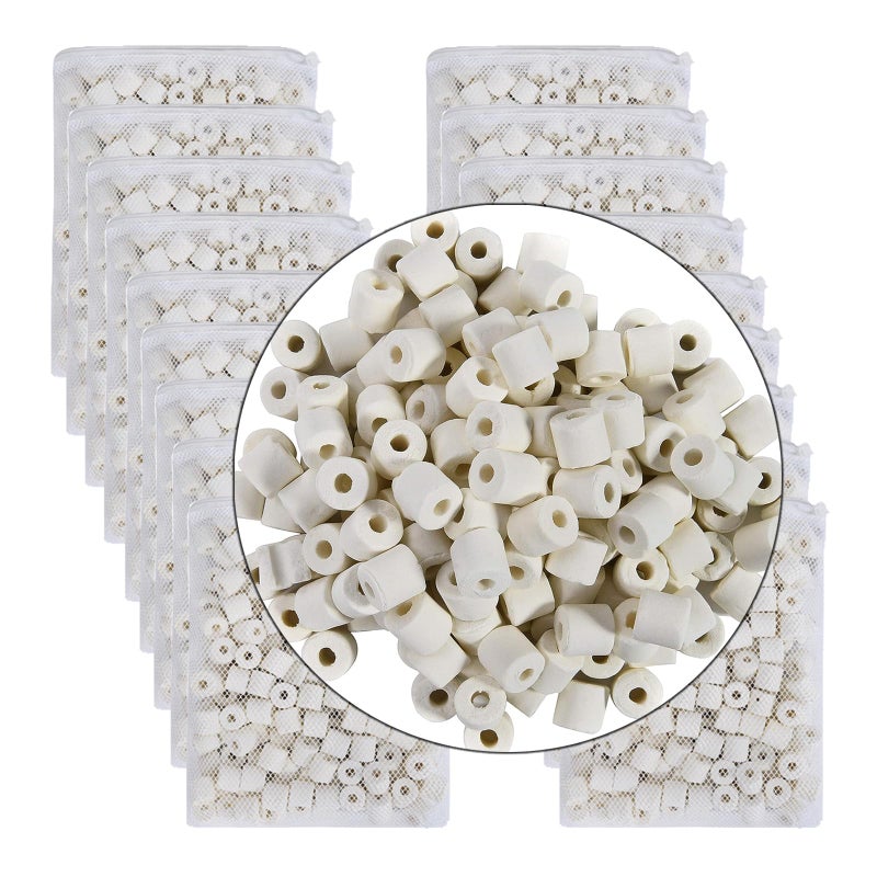 JIHAQUA Aquarium Bio Ceramic Rings 18 lbs Filter Media for Pond Fish Tank Canister Filter - Image 1