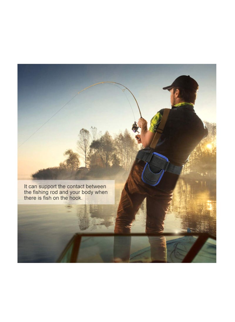 Excefore Waist Fishing Rod Holder, Lightweight Fishing Fighting Waist Belt, Oxford Fabric Belt Strap, Support Waist Rod, Holder Belt, Angling Tools Accessories, Fishing Waist Belt, Black  - Image 2