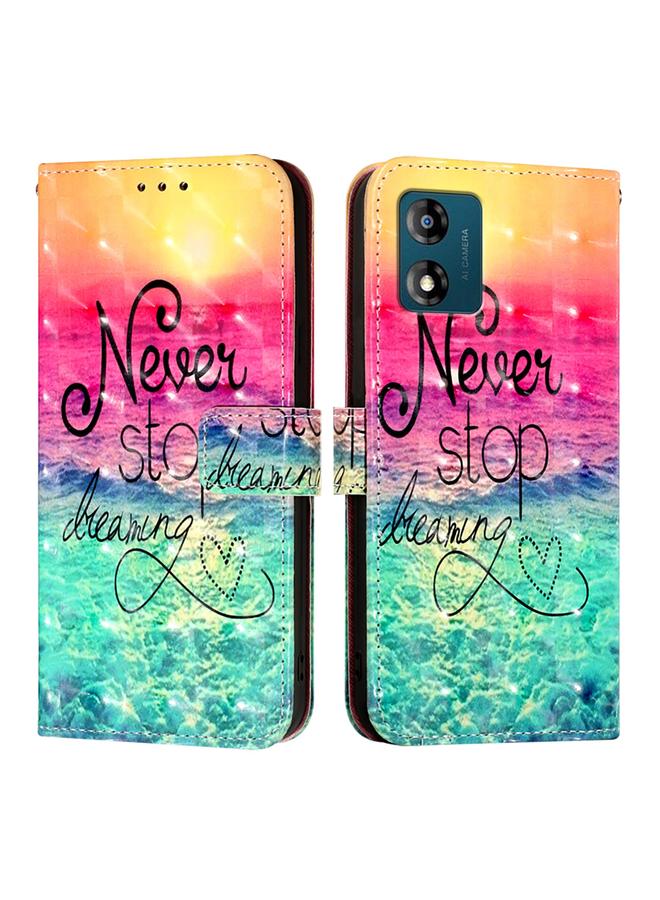 S-TOP Case For Motorola Moto E13 3D Painting Horizontal Flip Leather Phone Case - Image 2