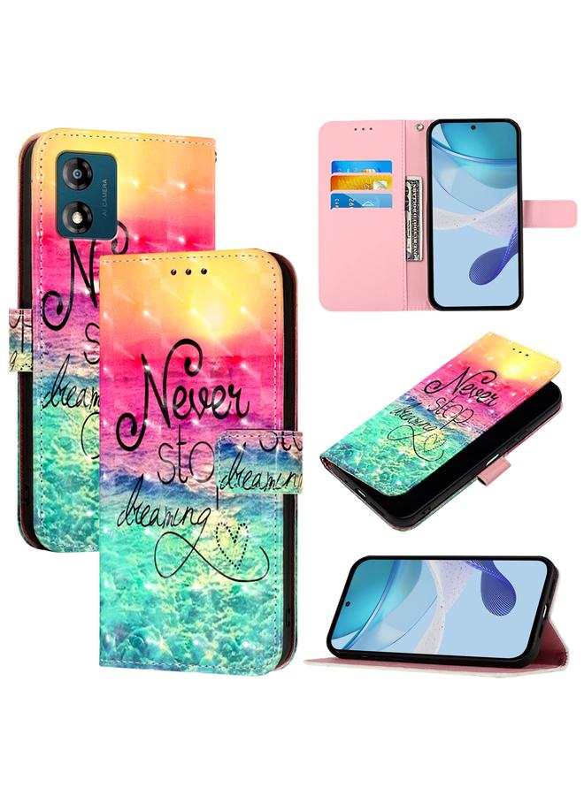 S-TOP Case For Motorola Moto E13 3D Painting Horizontal Flip Leather Phone Case - Image 1