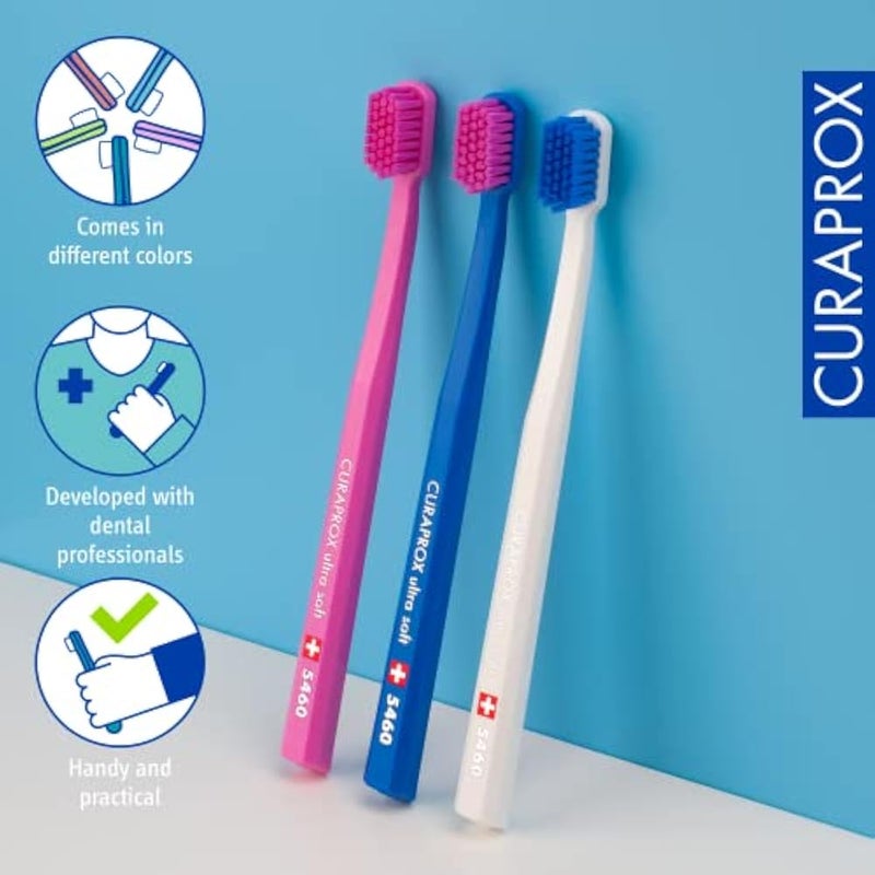 Curaprox Ulta Soft Toothbrush, Pack of 3, Colors may vary - Image 4