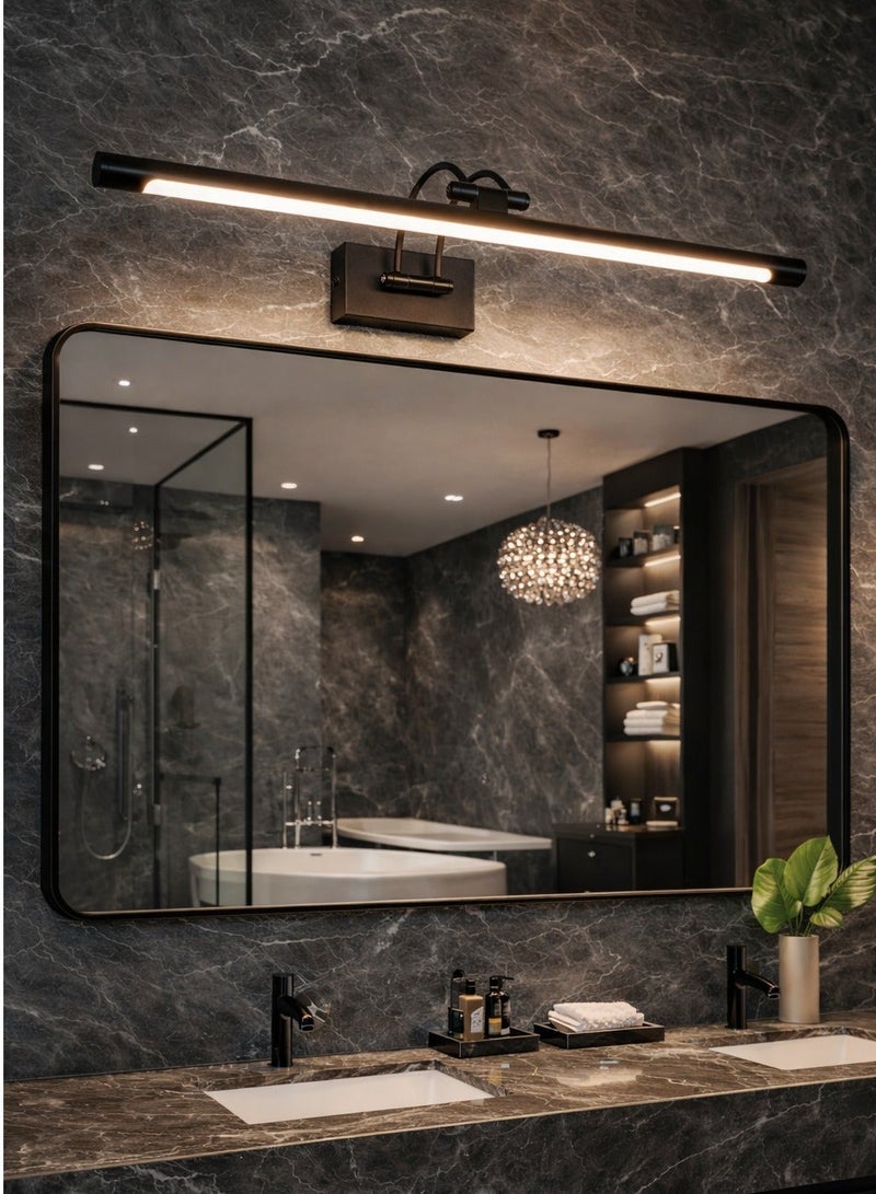 AL THURAYAT Modern 3-Color Dimmable Wall Lamp, 15W, 60 cm. With this modern wall lamp, it provides balanced lighting, ideal for placing above mirrors. (Black color) - Image 2