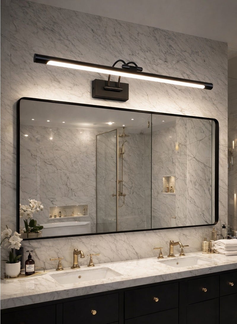 AL THURAYAT Modern 3-Color Dimmable Wall Lamp, 15W, 60 cm. With this modern wall lamp, it provides balanced lighting, ideal for placing above mirrors. (Black color) - Image 3