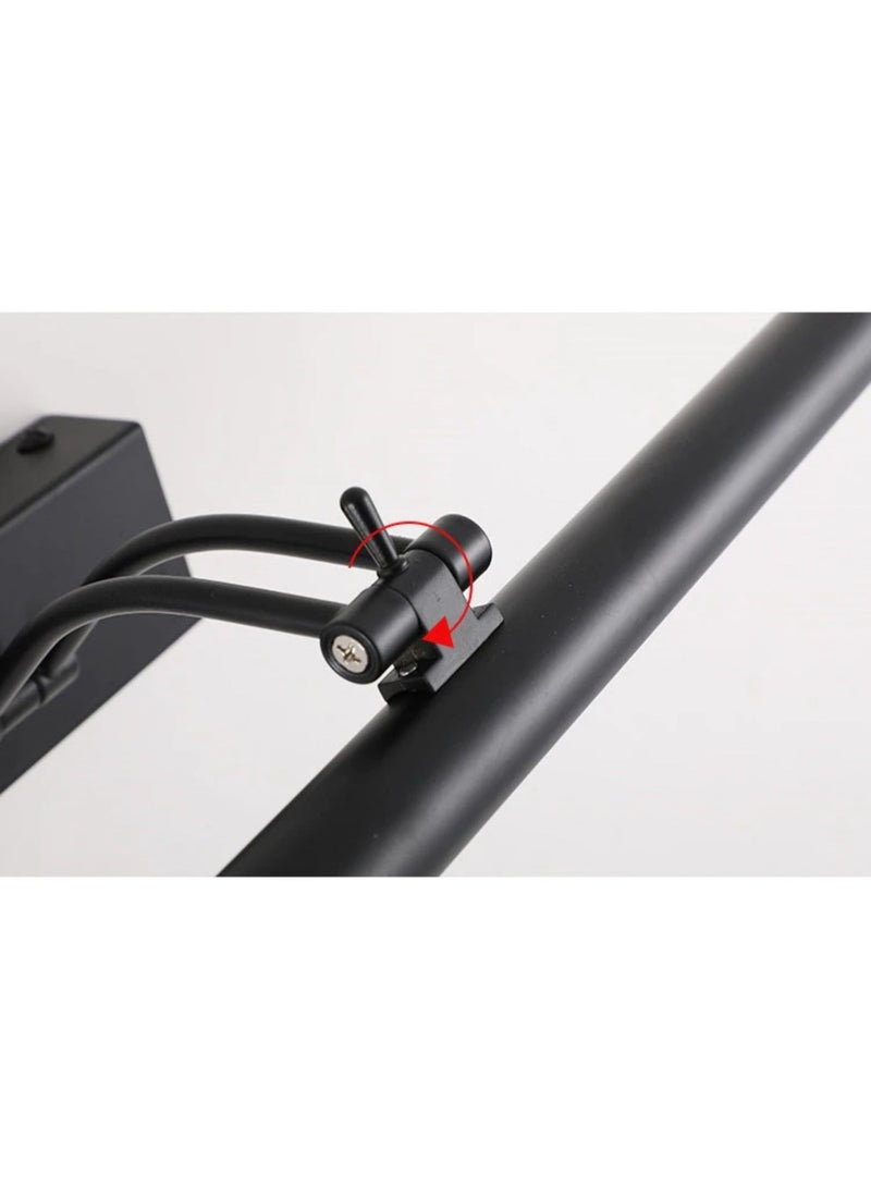 AL THURAYAT Modern 3-Color Dimmable Wall Lamp, 15W, 60 cm. With this modern wall lamp, it provides balanced lighting, ideal for placing above mirrors. (Black color) - Image 4