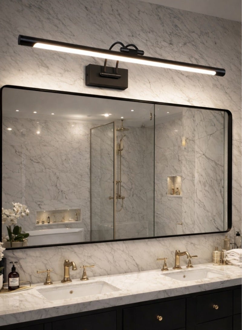 الثريات مصباح حائط LED مودرن 15W بإضاءة لون واحد ثابت – إنارة حمام فوق المرآة 60 سم – تصميم أنيق باللون الأسود - Image 1
