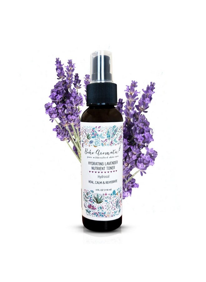 Boho Aromatic BOHO AROMATIC Hydrating Lavender Nutrient Facial Spray, Face Mist Hydrating Spray, Natural Fresh Hydrosol Lavender Face Mist, Refresh Hydrate Face with a Mist, Skin Care 4 FL OZ  - Image 1