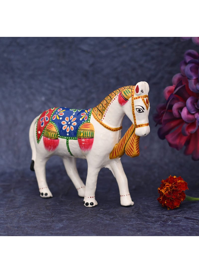 AC ANAND CRAFTS AC ANAND CRAFTS Paper Mache Horse Figurine Showpiece Decorative Statue 19x6x13 cm Pack of 1  - Image 1