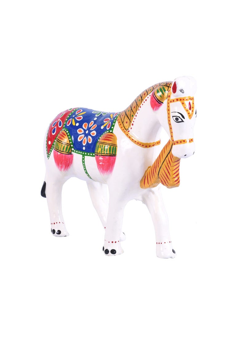 AC ANAND CRAFTS AC ANAND CRAFTS Paper Mache Horse Figurine Showpiece Decorative Statue 19x6x13 cm Pack of 1  - Image 2