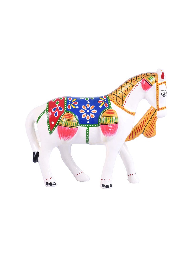 AC ANAND CRAFTS AC ANAND CRAFTS Paper Mache Horse Figurine Showpiece Decorative Statue 19x6x13 cm Pack of 1  - Image 3