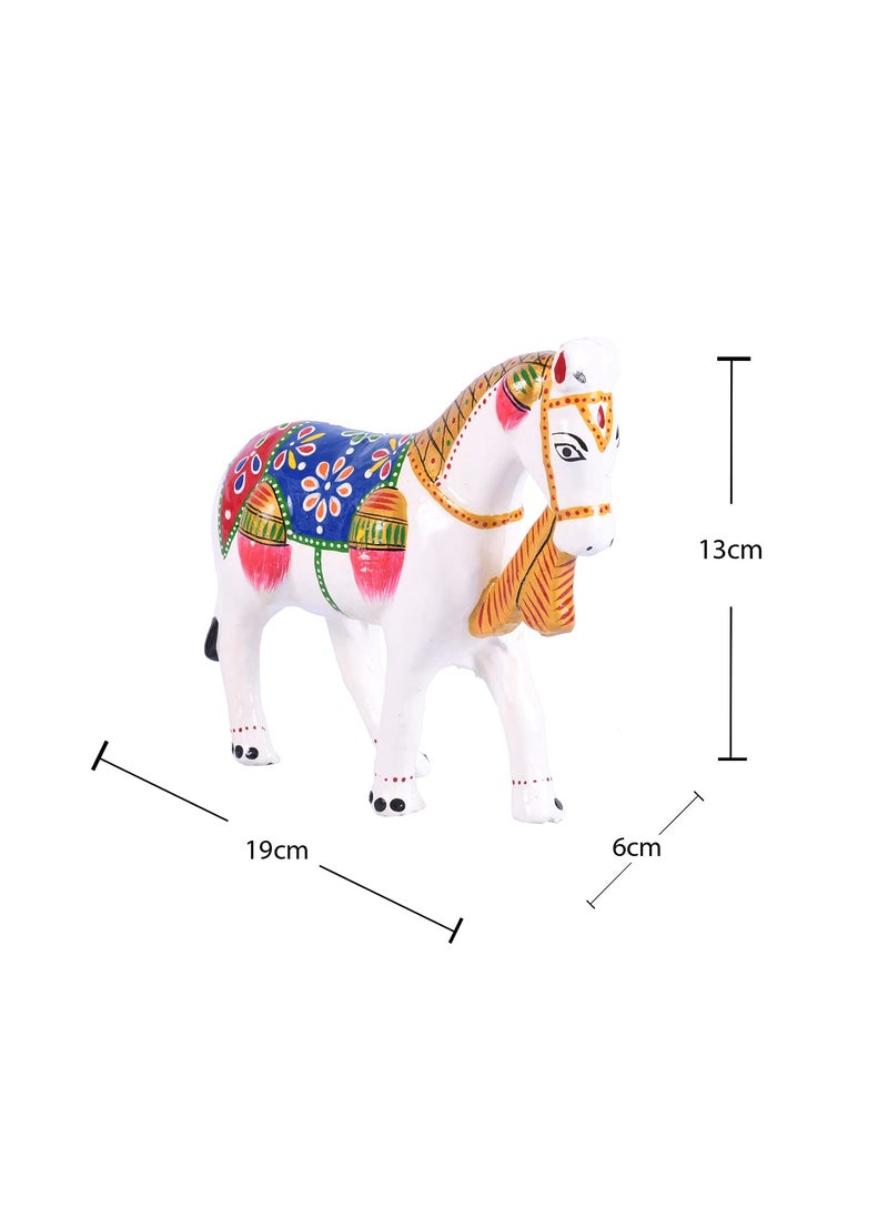 AC ANAND CRAFTS AC ANAND CRAFTS Paper Mache Horse Figurine Showpiece Decorative Statue 19x6x13 cm Pack of 1  - Image 4