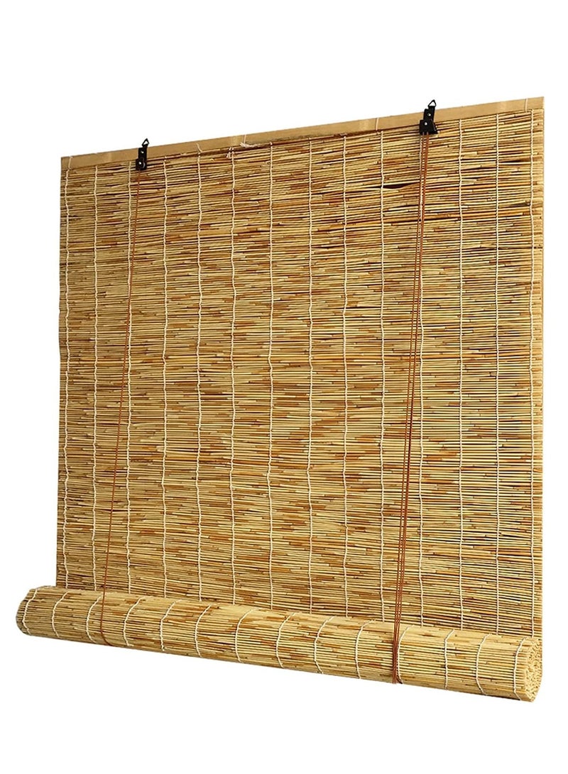 LINGWEI Bamboo Blind with Roller Accessories Beige 122x200cm  - Image 3