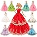 BARWA 5 Pcs Handmade Doll Clothes Wedding Gowns Party Dresses for 115 inch Dolls - Image 2