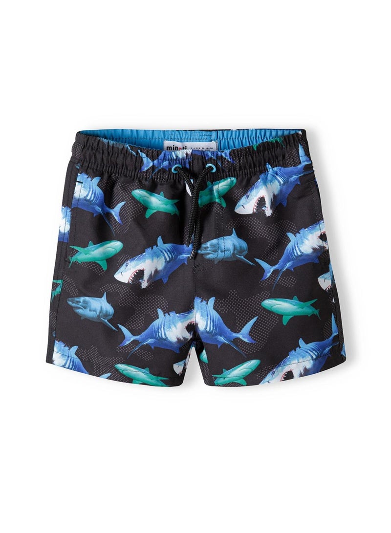 MINOTI Boys' Swim Shorts with Elastic Waist and Adjustable Drawstring - Image 1