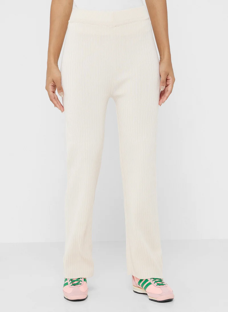 Ginger Basics Marled Fine Knit Wool Blend Sweater &amp; Pant Set