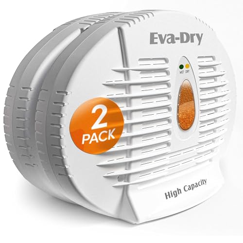 Eva-Dry E-500 Renewable Dehumidifier 2-Pack (6–8 oz Capacity Each), White – Ideal for Closets, Bathrooms, Safes, Boats, and RVs - Image 1
