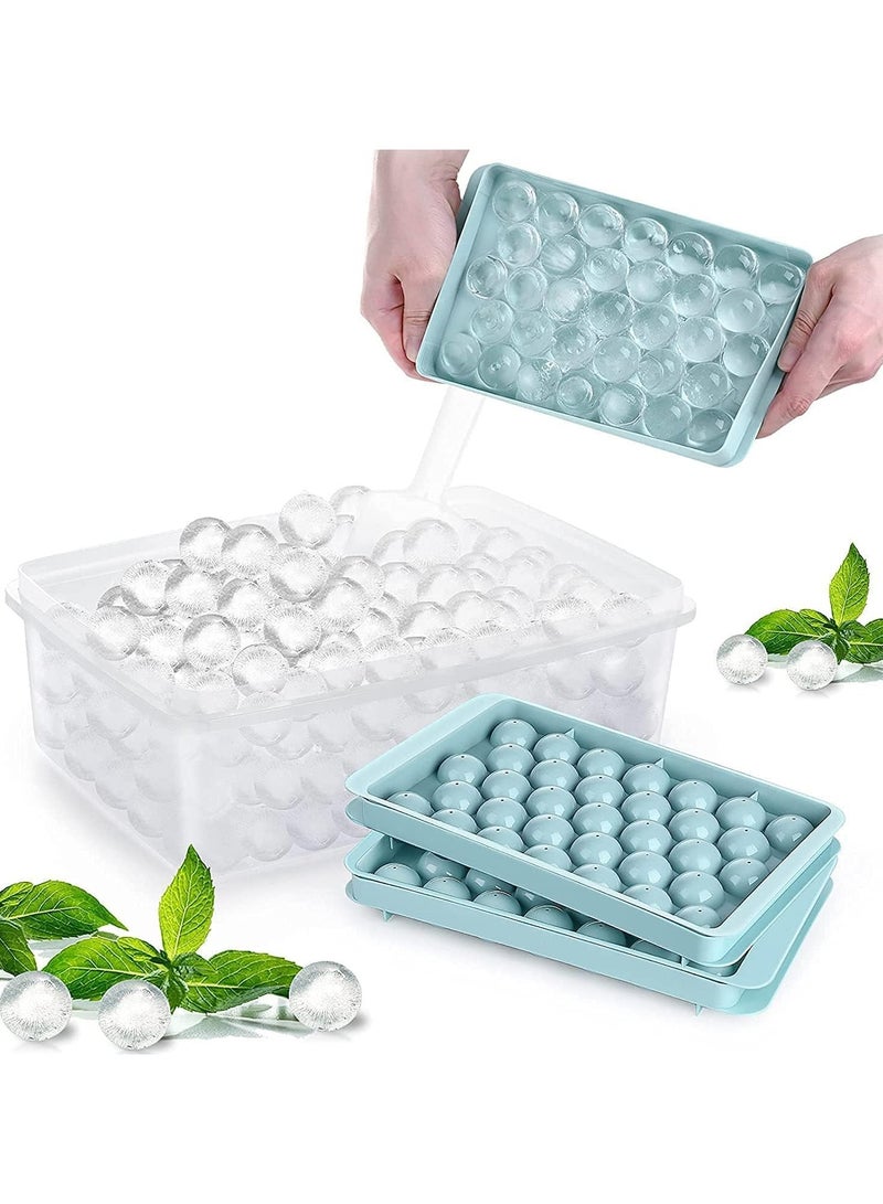 Round Ice Cube Tray, Ice Ball Maker Mold for Freezer Mini Circle Ice Cube Tray Making 1 “ for Sphere Ice Chilling Cocktail Whiskey Tea & Coffee  - Image 1