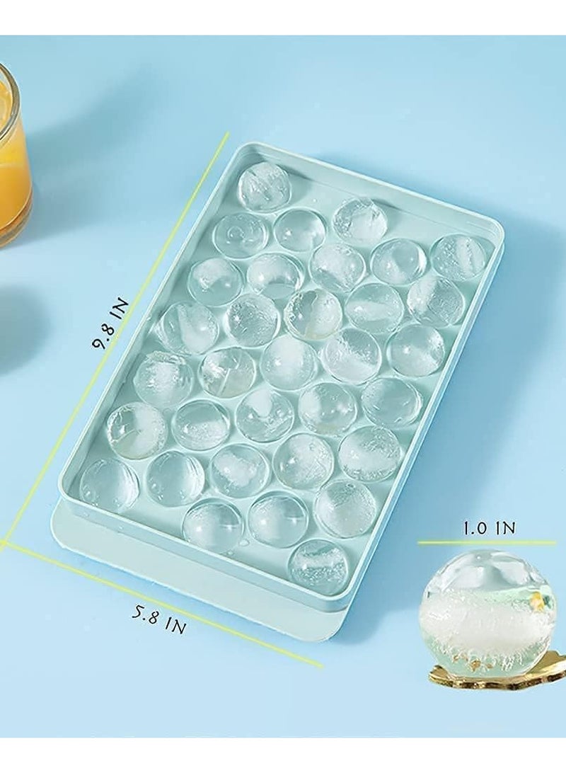Round Ice Cube Tray, Ice Ball Maker Mold for Freezer Mini Circle Ice Cube Tray Making 1 “ for Sphere Ice Chilling Cocktail Whiskey Tea & Coffee  - Image 5