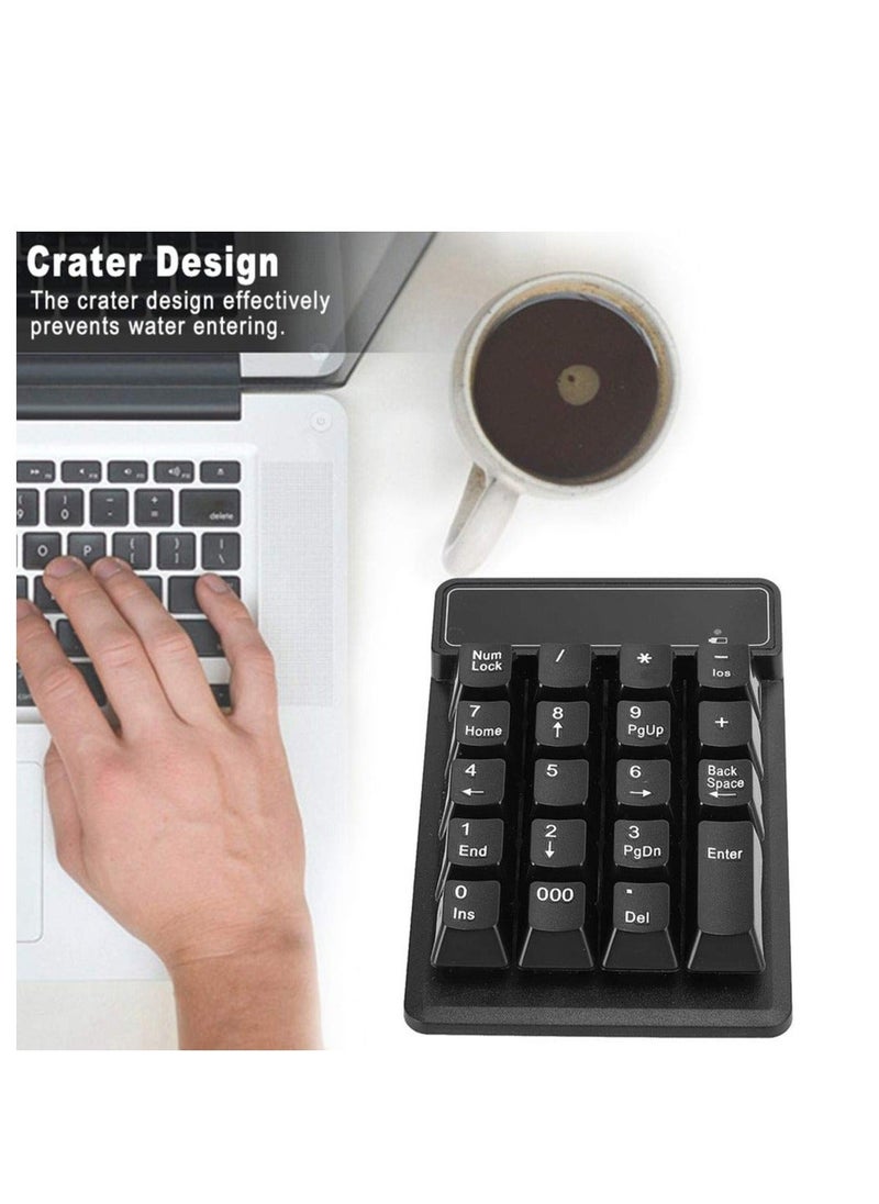 Y&D - Bluetooth Numeric Keypad, Wireless 19-Keys Number pad, Portable Mini Accounting Multi-Function with 10m Transmission Distance and 10 Million Clicks, for Laptop, Notebook Tablet - Image 1