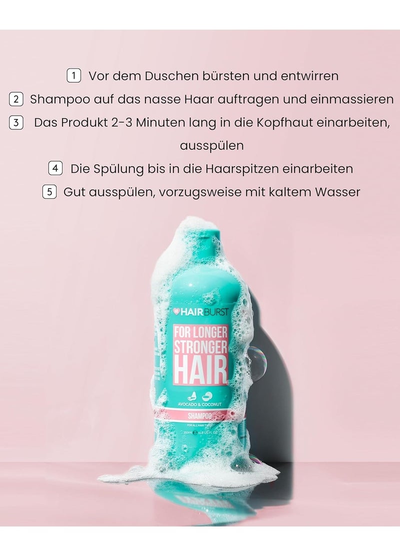 HAIR BURST HAIRBURST Hair Growth Shampoo For Woman - Reduces Hair Loss - Strengthens Existing Hair Growth - Contains No SLS and Parabens - Scented Coconut and Avocado Aroma - New Bigger Bottles 350ml  - Image 4