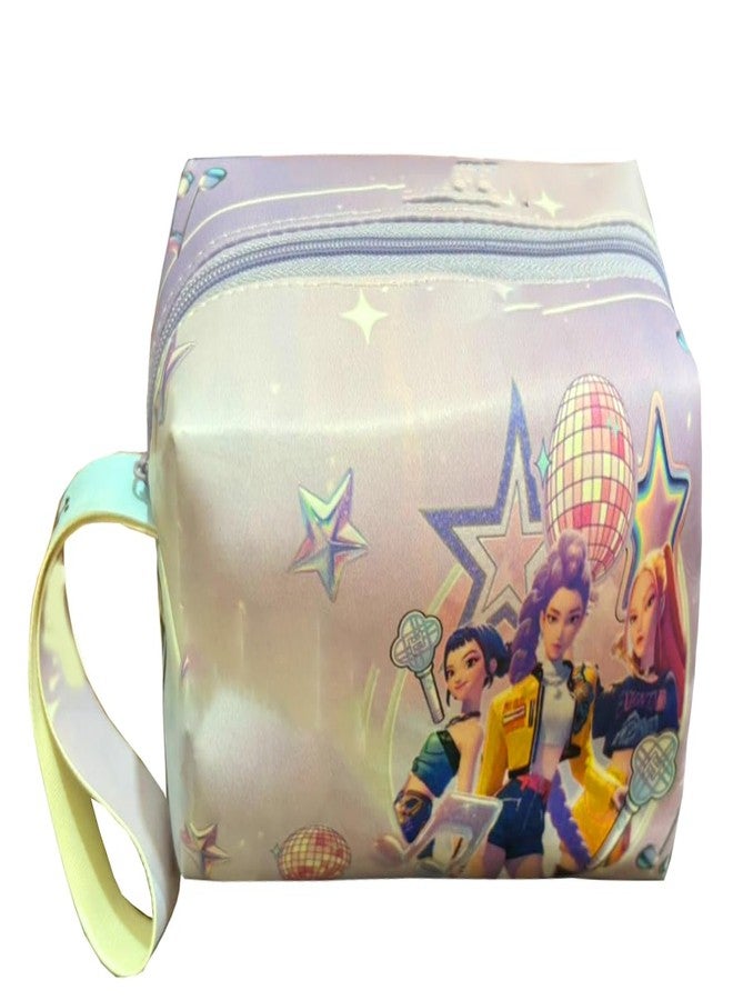 Krisus Cute Kpop Deemon Hunterrs Zipper Pouch for Girls | Multipurpose Utility Bag for Cosmetics, Stationery & Accessories | Compact Organize Very Large Capacity Case with Hanging Loop Best Gift - Image 1