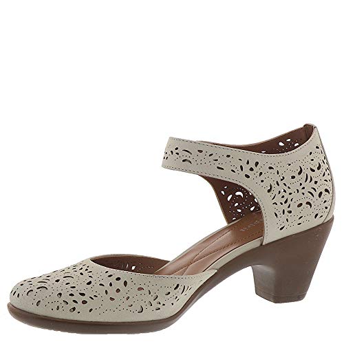 Easy Spirit womens Cindie Pump, Off White, 12 Wide US - Image 5
