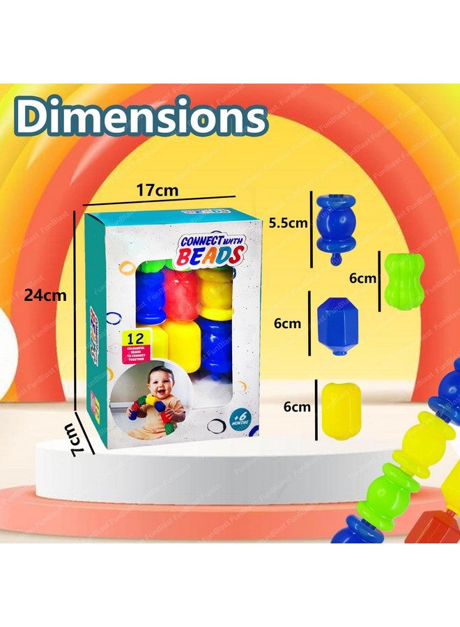 FunBlast Connecting Beads for Kids - Shape Sorting Toys for Kids, DIY Toys, Interlocking Puzzle Blocks, Indoor Games for Kids, Stacking and Balancing Toys, Return Gifts for Kids (Multicolor) - Image 3