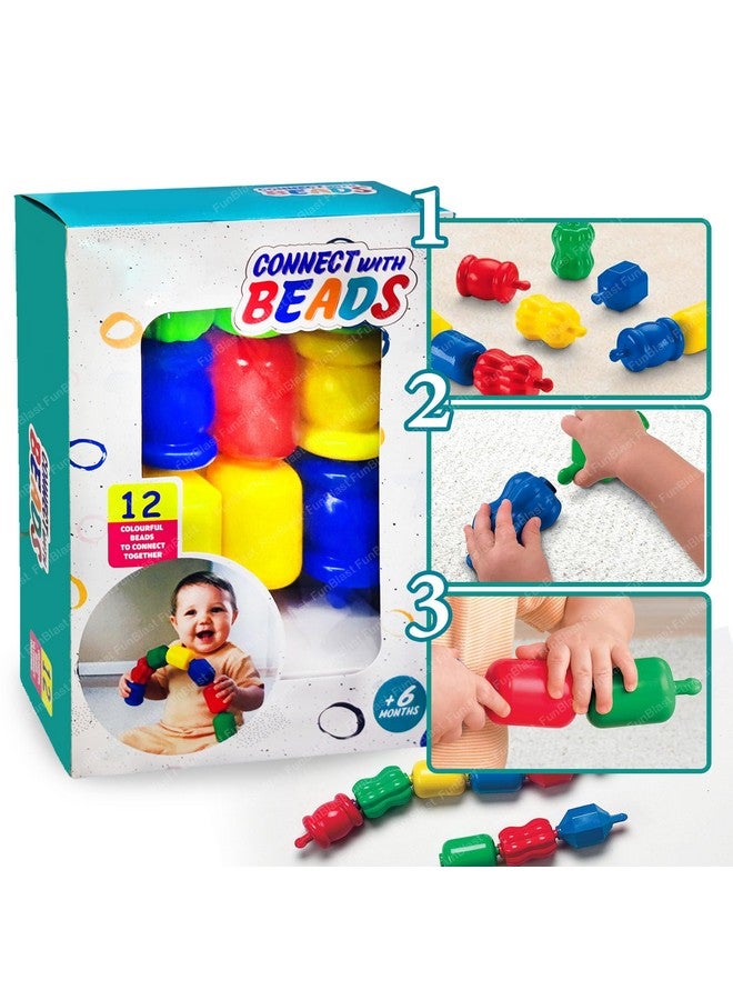 FunBlast Connecting Beads for Kids - Shape Sorting Toys for Kids, DIY Toys, Interlocking Puzzle Blocks, Indoor Games for Kids, Stacking and Balancing Toys, Return Gifts for Kids (Multicolor) - Image 4