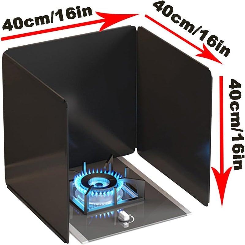 2 Pack Stainless Steel 2-Sided Folding Splatter Guard - Portable Kitchen Oil Shield, Anti-Splatter Backsplash for Stove, Cooking Fat Splash Protector - Image 2