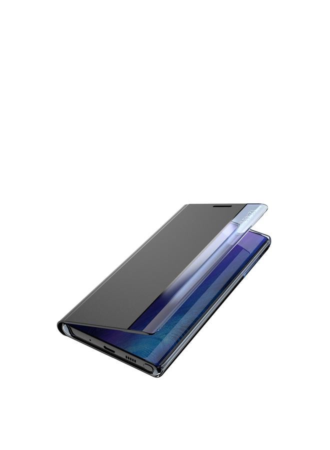 اس-توب جراب لهاتف Samsung Galaxy S24 Ultra 5G، جراب هاتف من الجلد مع حامل قلاب من القماش الملمس البسيط - Image 3