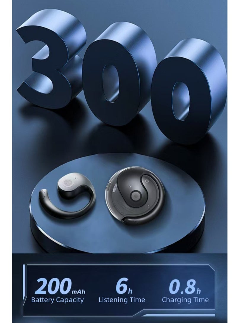 Bluetooth Headphones 5.3 Bluetooth Sport Earphones with Ear Hooks，Lightweight Open Ear Design 4 Microphones 35 Hours - Image 3