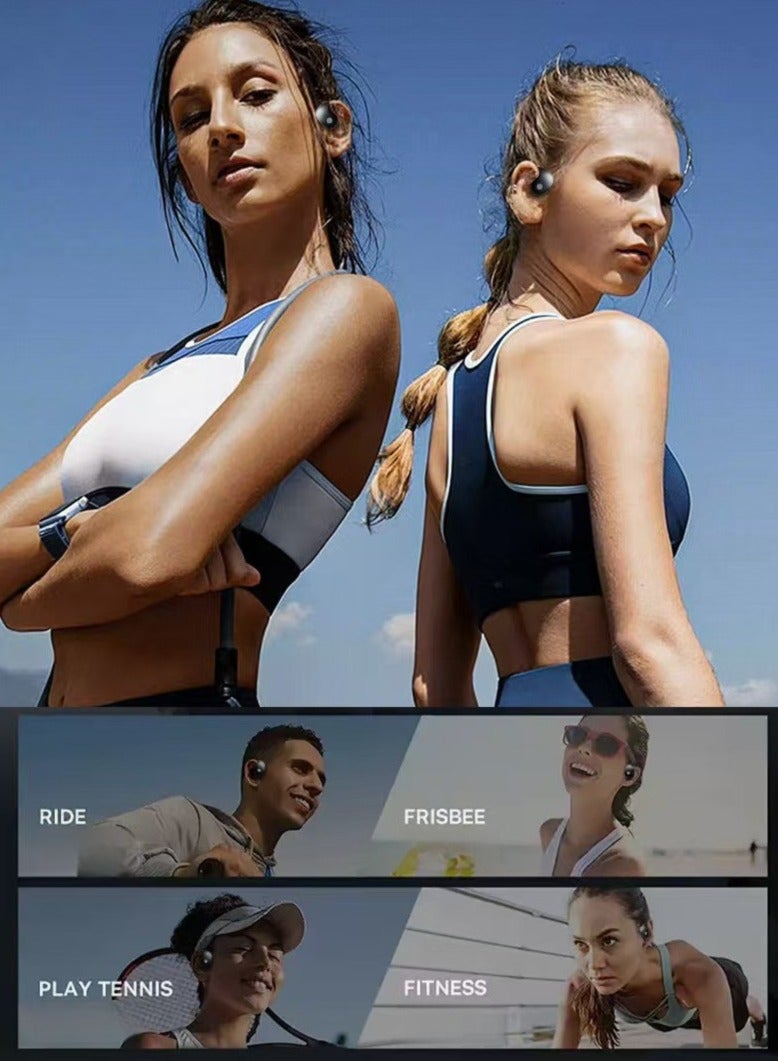 Bluetooth Headphones 5.3 Bluetooth Sport Earphones with Ear Hooks，Lightweight Open Ear Design 4 Microphones 35 Hours - Image 4