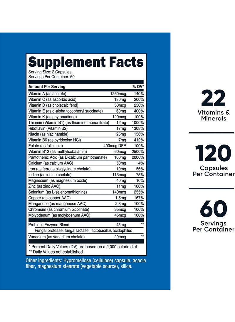 Nutricost - Multivitamin 120 Vegetarian Capsules 60 Servings - Image 1