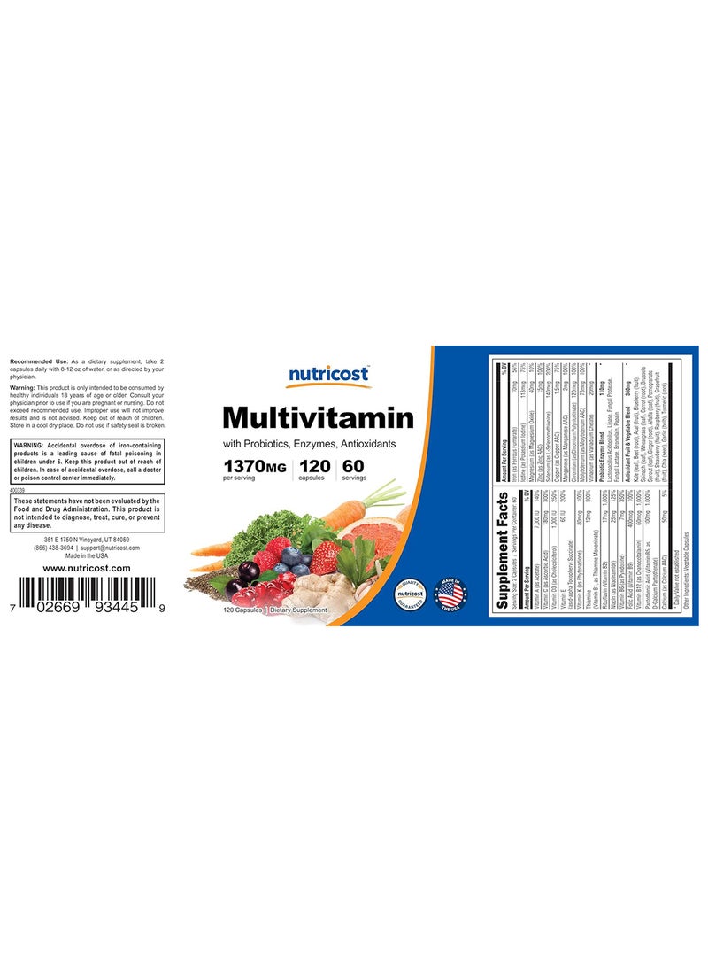 Nutricost - Multivitamin 120 Vegetarian Capsules 60 Servings - Image 1