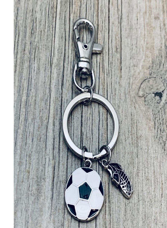 Infinity Collection Soccer Keychain, Zipper Pull Soccer Charm Personalized Keychains, Stainless Steel Non-Tarnish Key Accessories, Personalized Gifts Key Rings Gift for Soccer Players - Image 3