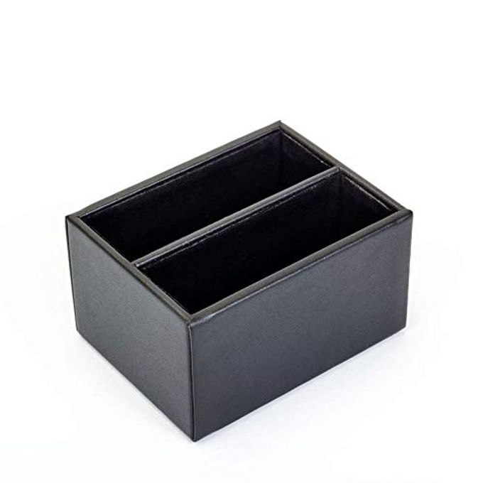 Dacasso A1043 Leather 10 Square Coaster Set with Holder Black - Image 3