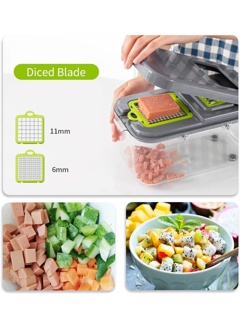 شباسة و قطاعة و شجر الخضروات و الفاكهة (حجم كبير) لصنع السلد الأخضر و سلد الفاكهة (22 قطعة) - Image 5