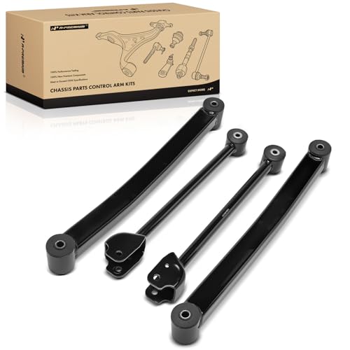 A-Premium Set of 4, Front Upper & Lower Control Arm Kit, with Bushing, Compatible with Jeep Wrangler 2007-2017, Wrangler JK 2018 - Image 1