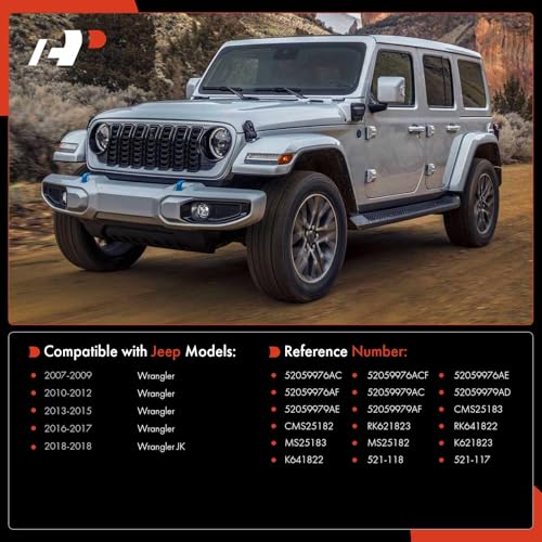 A-Premium Set of 4, Front Upper & Lower Control Arm Kit, with Bushing, Compatible with Jeep Wrangler 2007-2017, Wrangler JK 2018 - Image 2