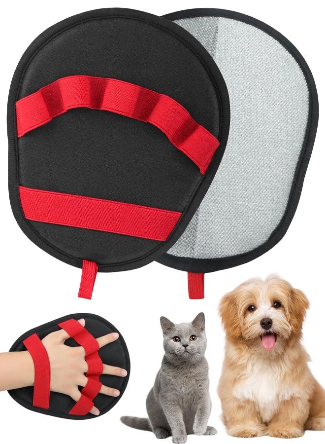 Pet Hair Removal Glove - Magic Brush Electrostatic Mitt For Dogs & Cats, Reusable Grooming Gloves - Dog Hair Remover Tool With 5-Finger Design For Couch, Carpet, Furniture, Laundry & Clothing - Image 1