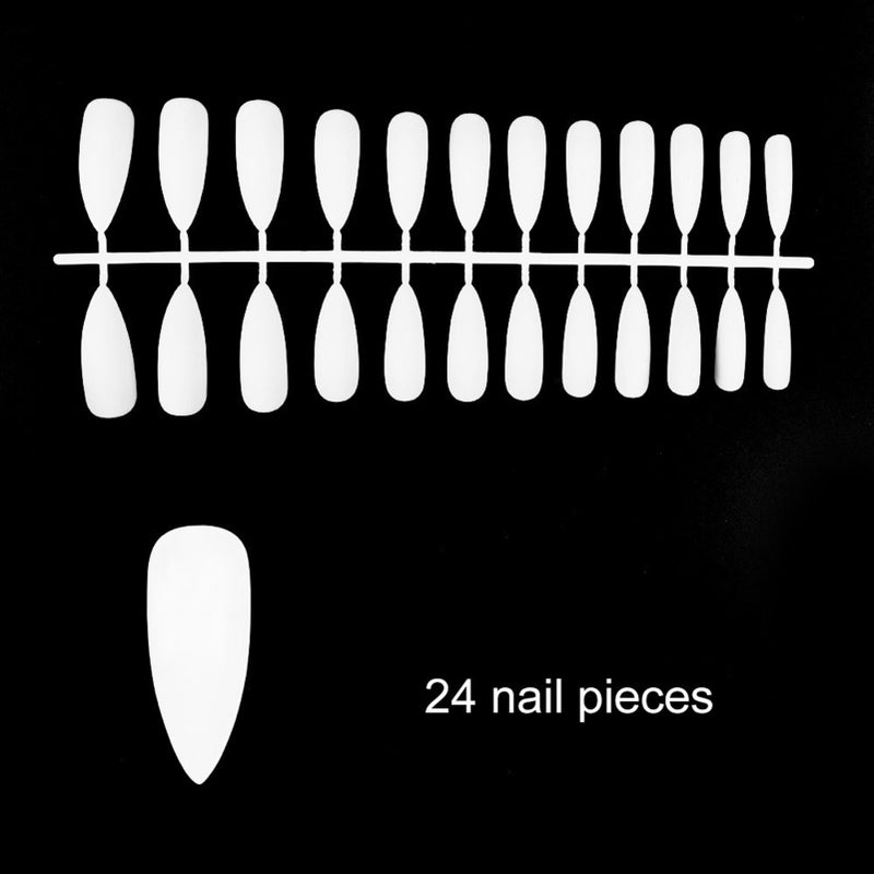 24Pcs Pointed Nail Tips False Nails for Nail Extension Manicure Salon DIY Use - Image 2