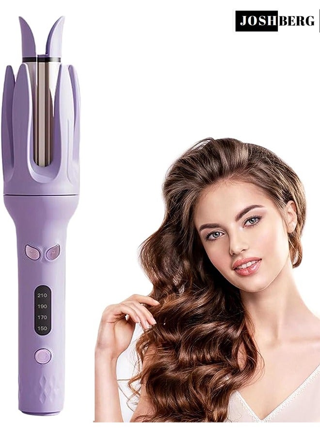 جوشبيرغ مكواة تجعيد الشعر الأوتوماتيكية، مكواة تجعيد الشعر الدوارة سريعة التسخين مع 4 درجات حرارة قابلة للتعديل لتصفيف الشعر - Image 1