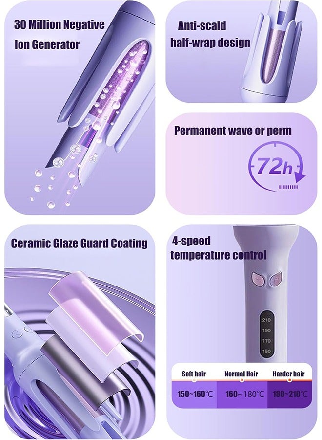 جوشبيرغ مكواة تجعيد الشعر الأوتوماتيكية، مكواة تجعيد الشعر الدوارة سريعة التسخين مع 4 درجات حرارة قابلة للتعديل لتصفيف الشعر - Image 5