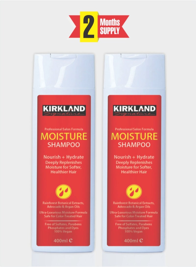 Kirkland Signature Golden Edition Moisture Shampoo: Natural Ingredients for Silky, Shiny, and Healthier Hair (2pcs) 