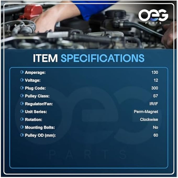 Parts Player New Alternator Compatible With Nissan Infinti QX56 Armada Pathfinder Titan 2004 2005 2006 04 05 06 5.6L V8 231008S100, 231008S10A, LR1130701, AHI0112, 40044059 - Image 3