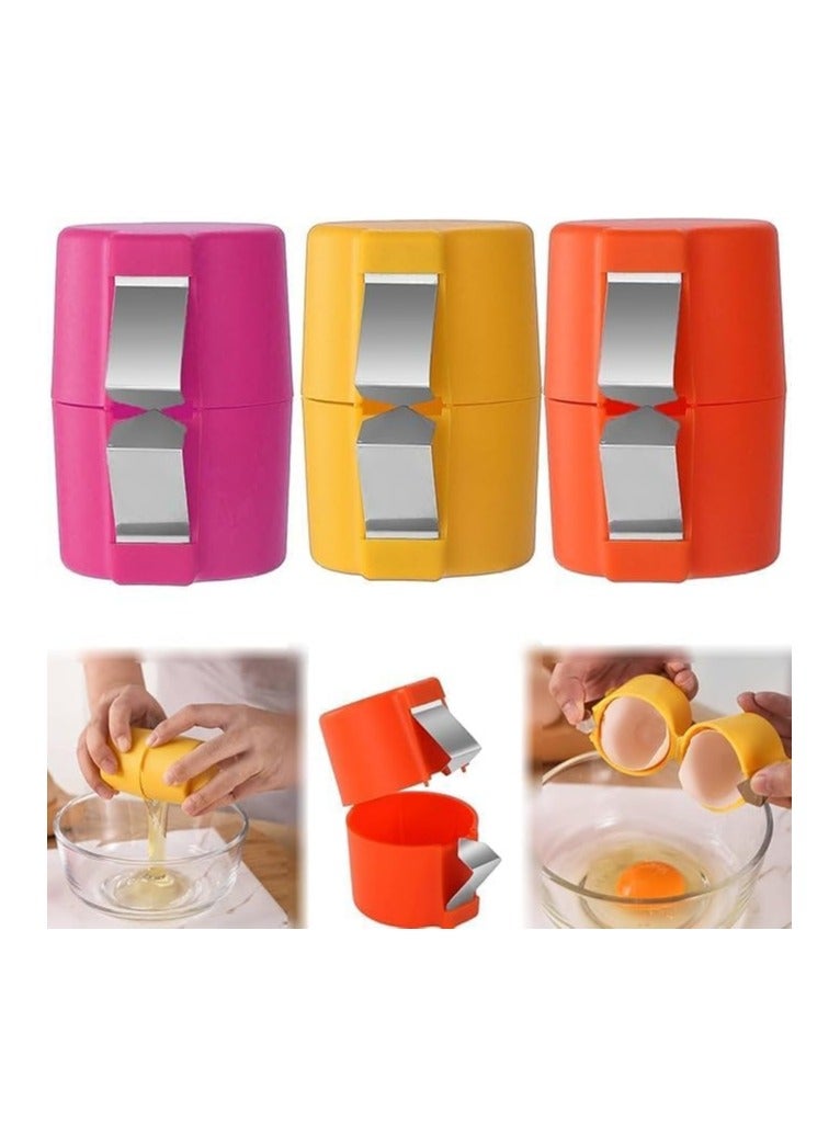 عام مجموعة كاسرة بيض (3 قطع) 2025 - كاسرة قشر بيض مسلوق مُحسَّنة، كاسرة بيض صغيرة محمولة يدوية، أداة مطبخ متعددة الاستخدامات - Image 1