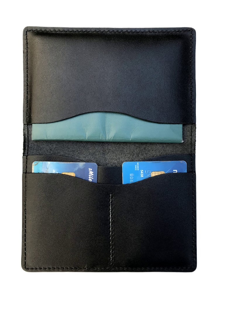 Dr.Key 2004 Genuine Leather Soft Passport Wallet (Black) - Image 3