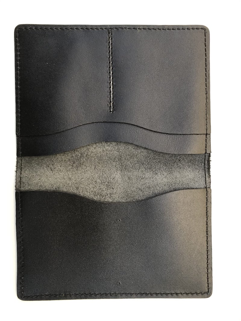 Dr.Key 2004 Genuine Leather Soft Passport Wallet (Black) - Image 4